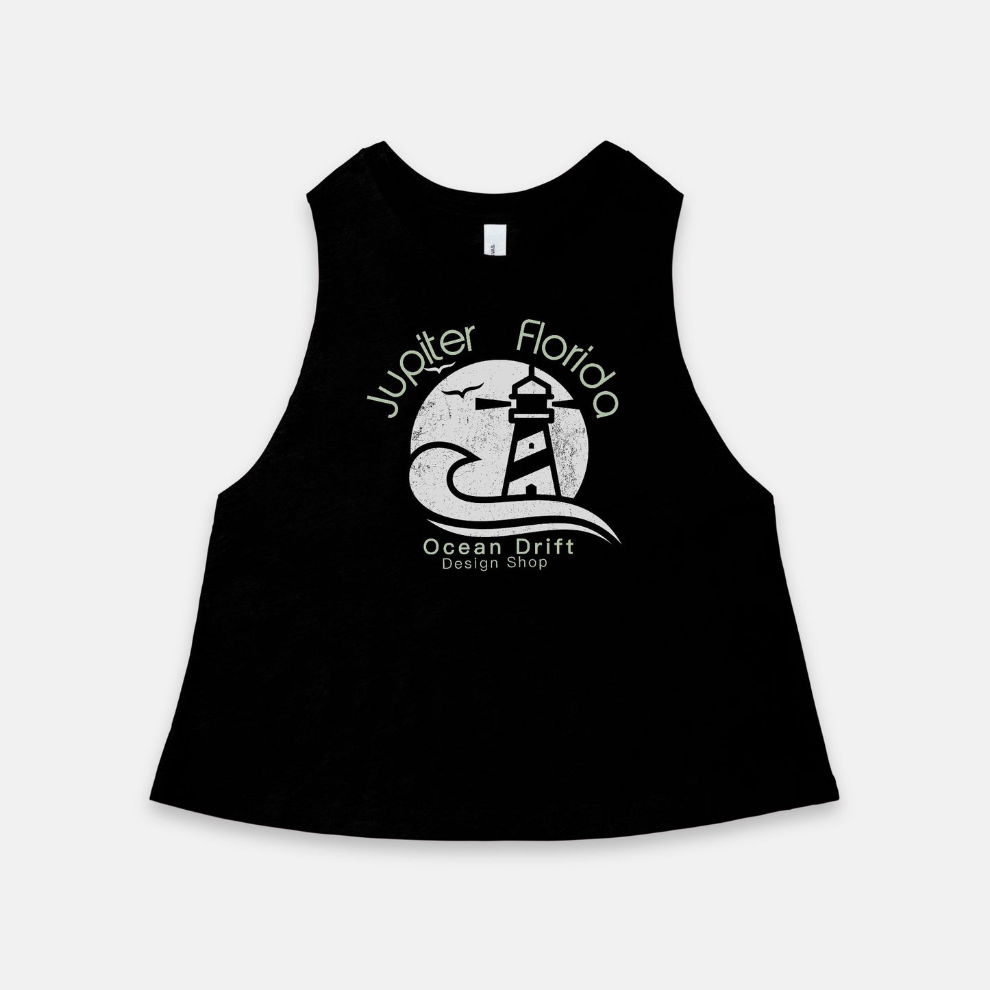 SUPER SOFT Racerback Cropped Tank (Jupiter/FL White Logo)