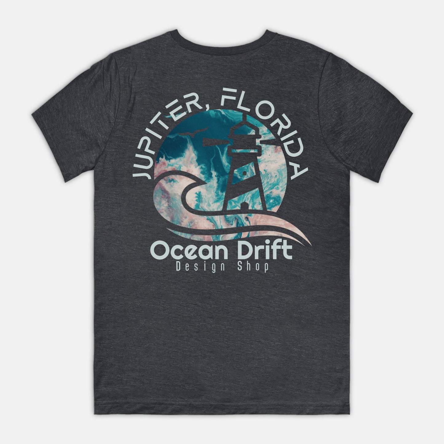 SUPER SOFT Ocean Drift Tee (Teal/Pink Back Logo/Unisex)