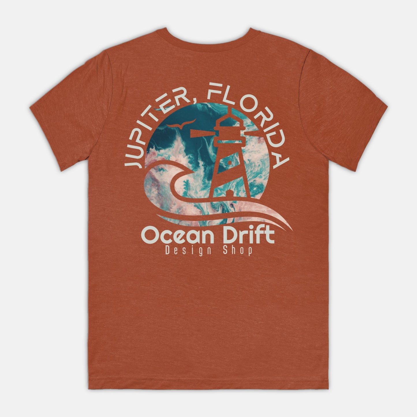 SUPER SOFT Ocean Drift Tee (Teal/Pink Back Logo/Unisex)