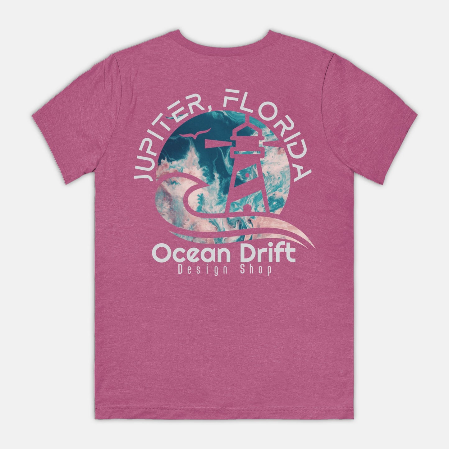 SUPER SOFT Ocean Drift Tee (Teal/Pink Back Logo/Unisex)