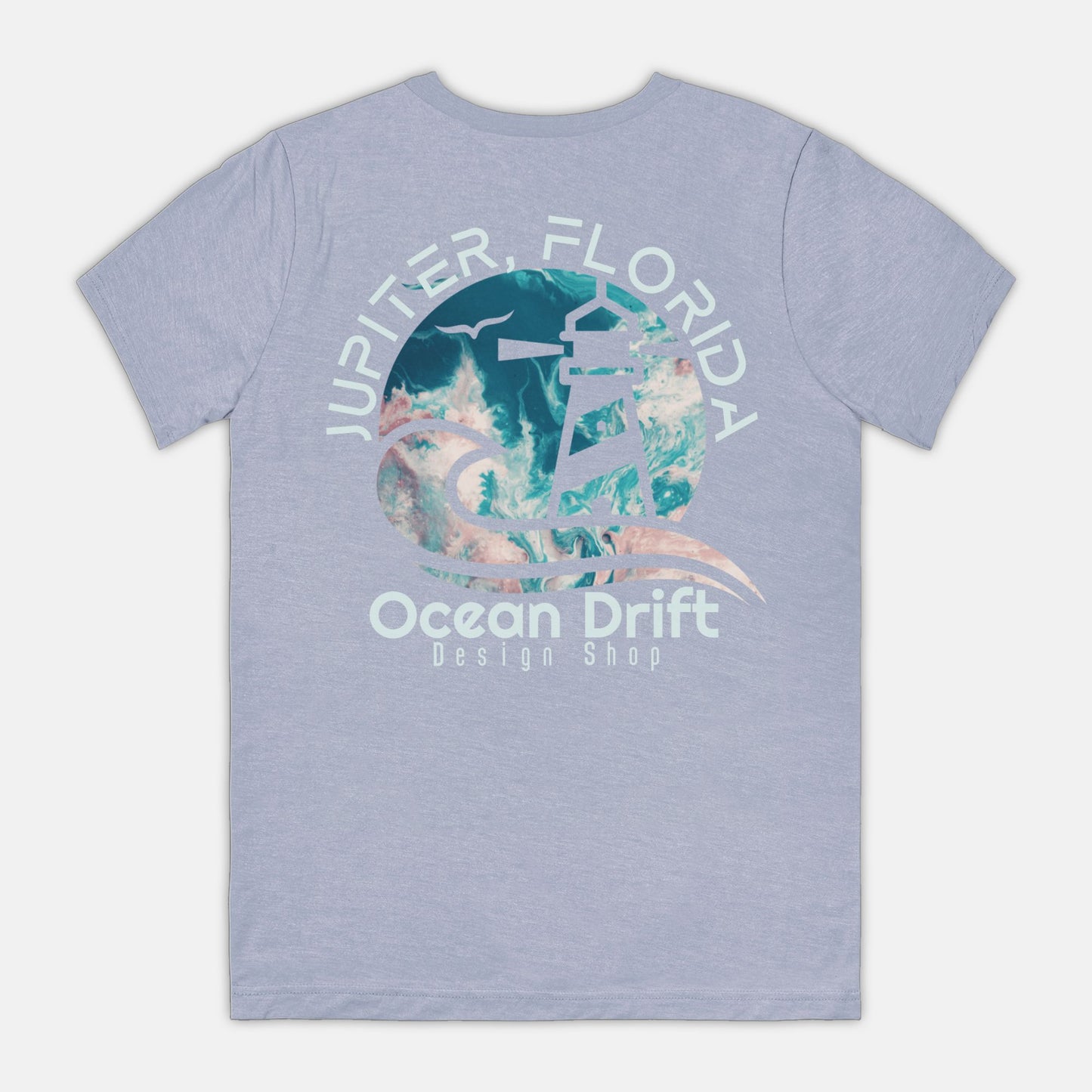 SUPER SOFT Ocean Drift Tee (Teal/Pink Back Logo/Unisex)