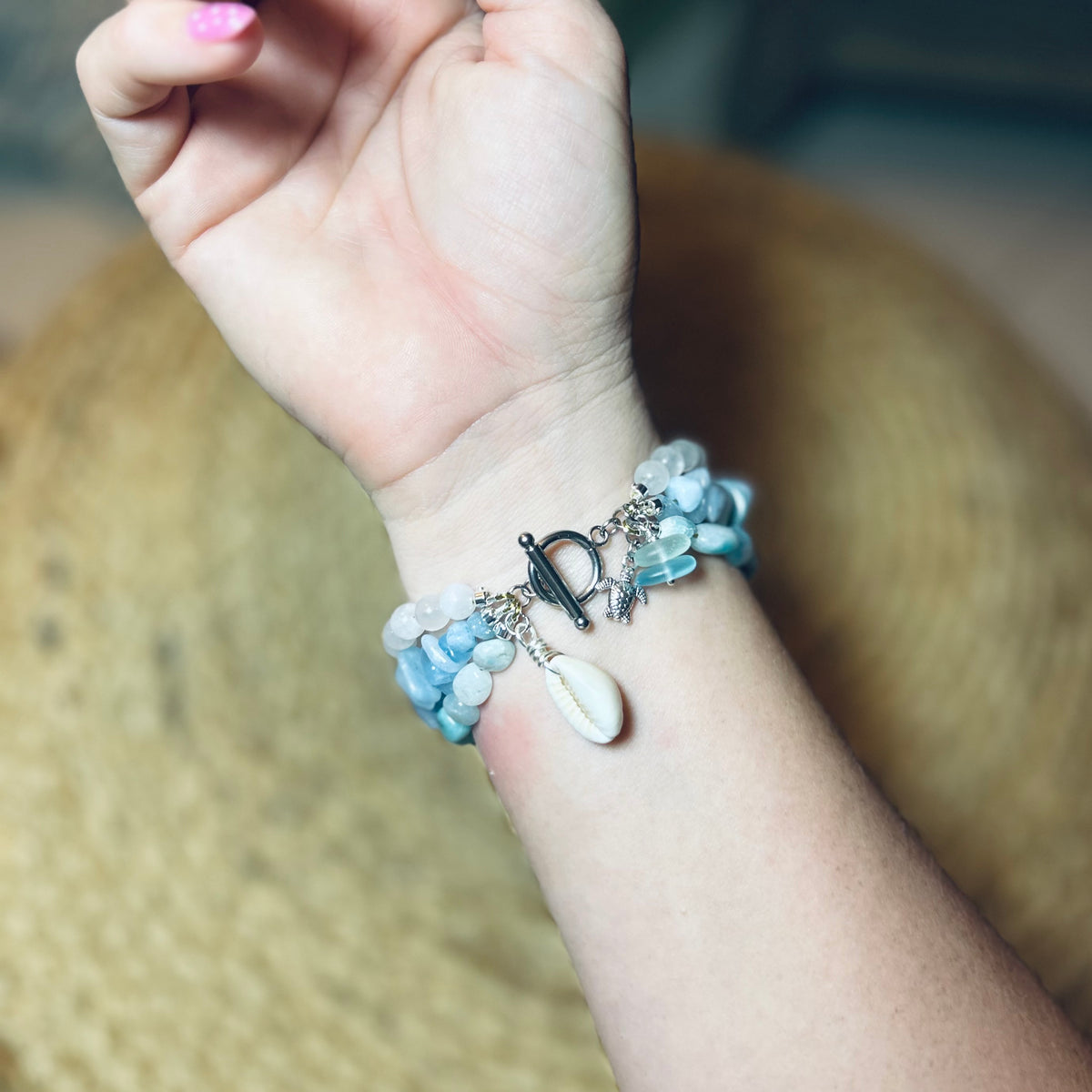 Aquamarine Trio Bracelet
