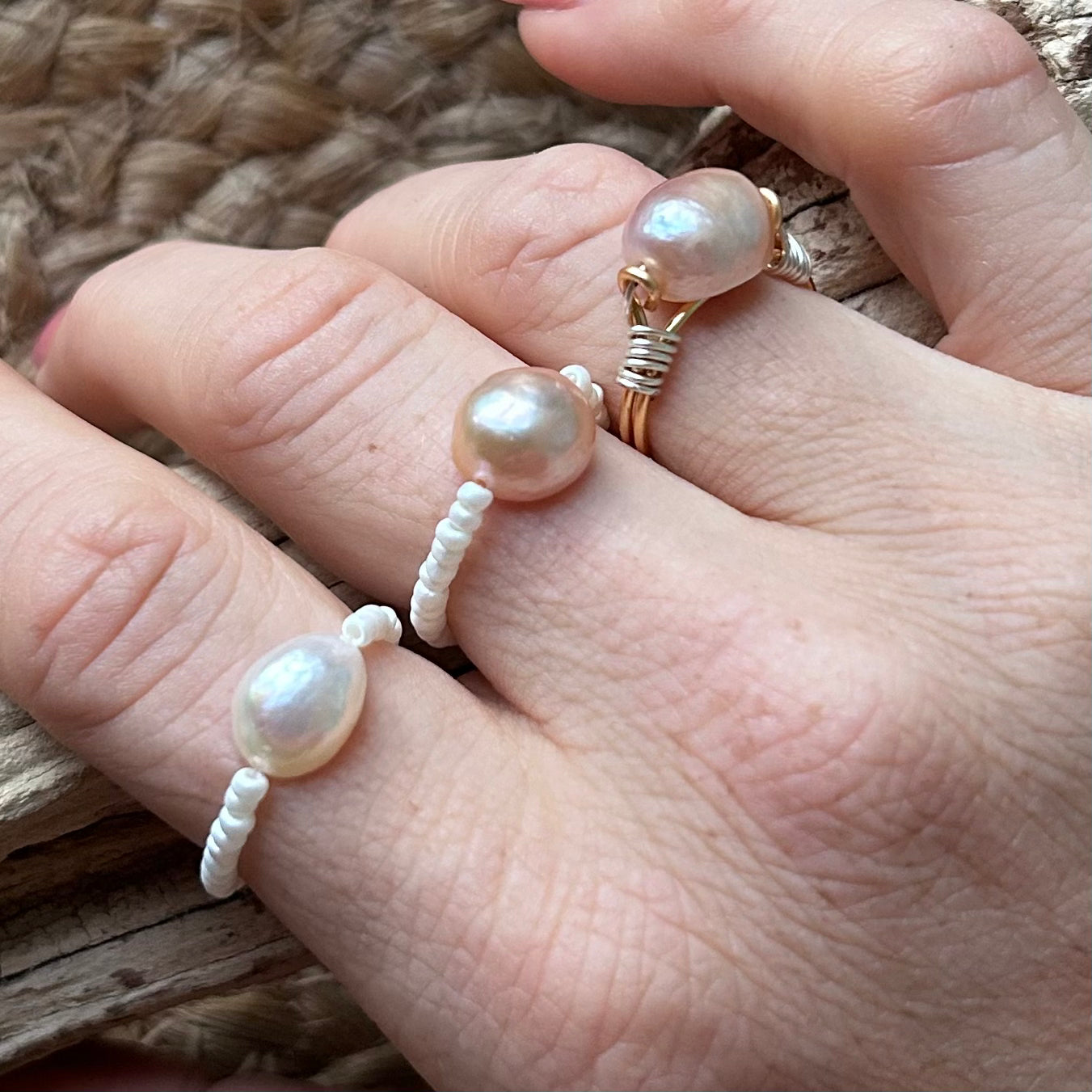 Freshwater Pearl Stretchy Ring