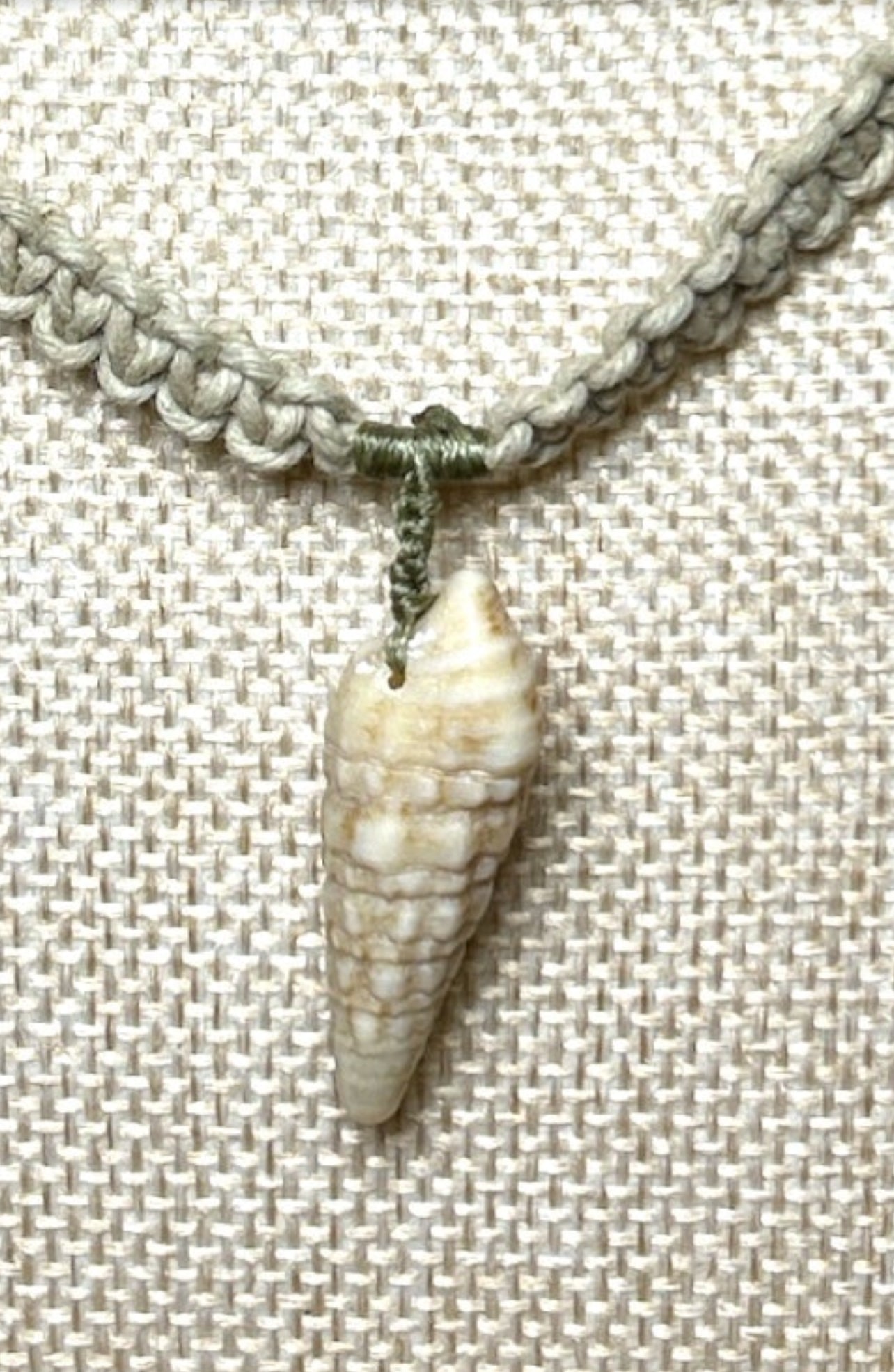 Hemp Macrame Sea Shell Choker