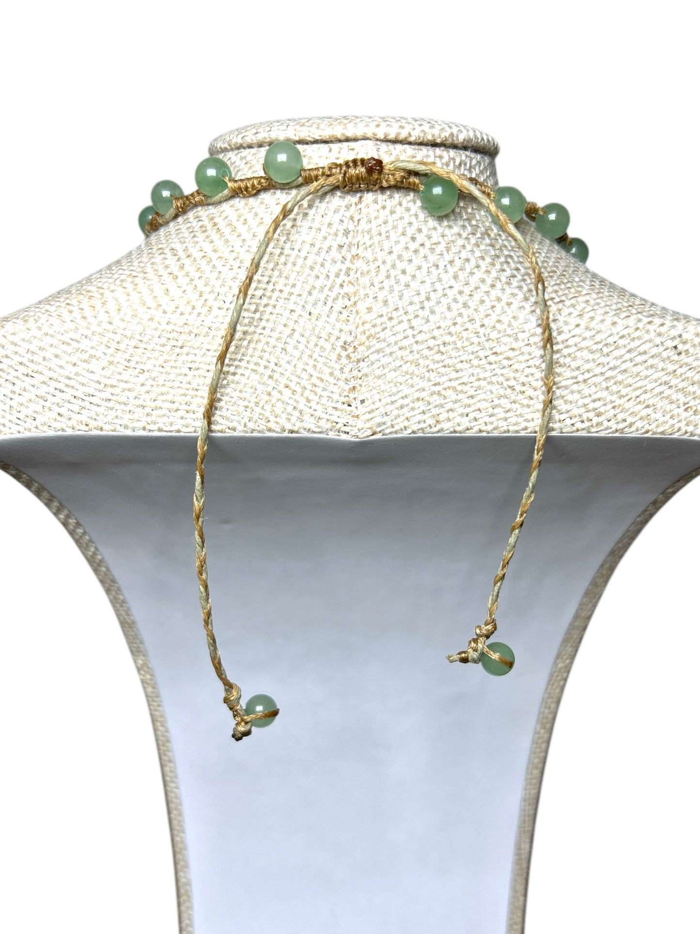 Macrame Choker: Sea Shell+Green Aventurine