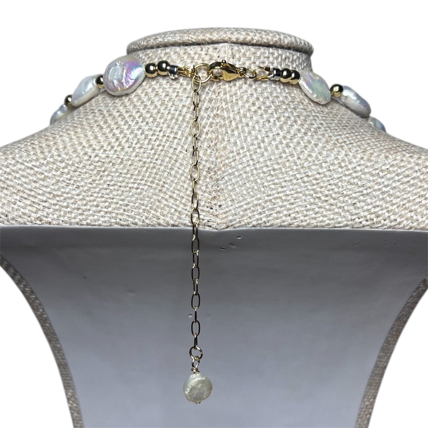 Aphrodite Collection: Freshwater Pearl Coin Necklace