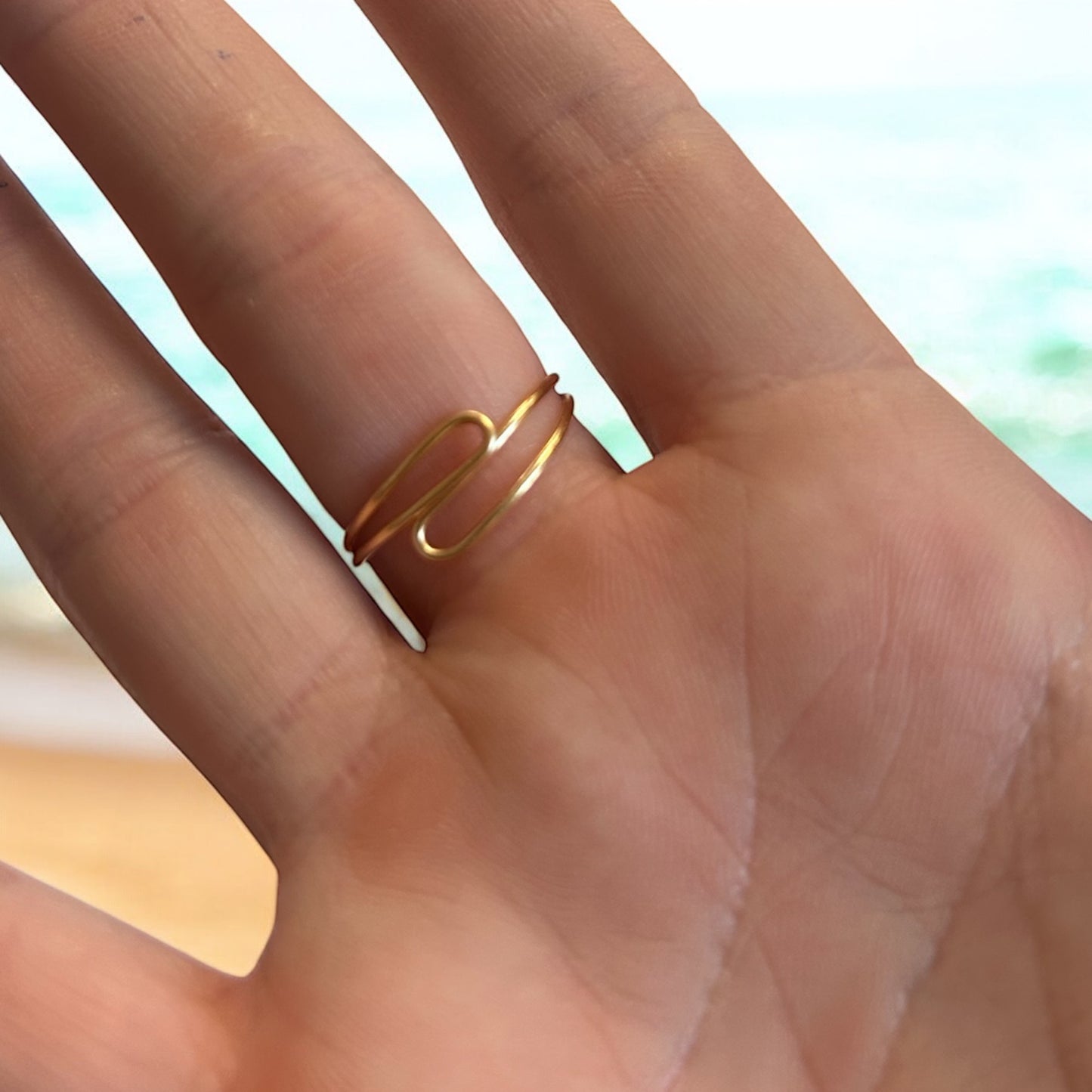 Freshwater Pearl Adjustable Wire Ring