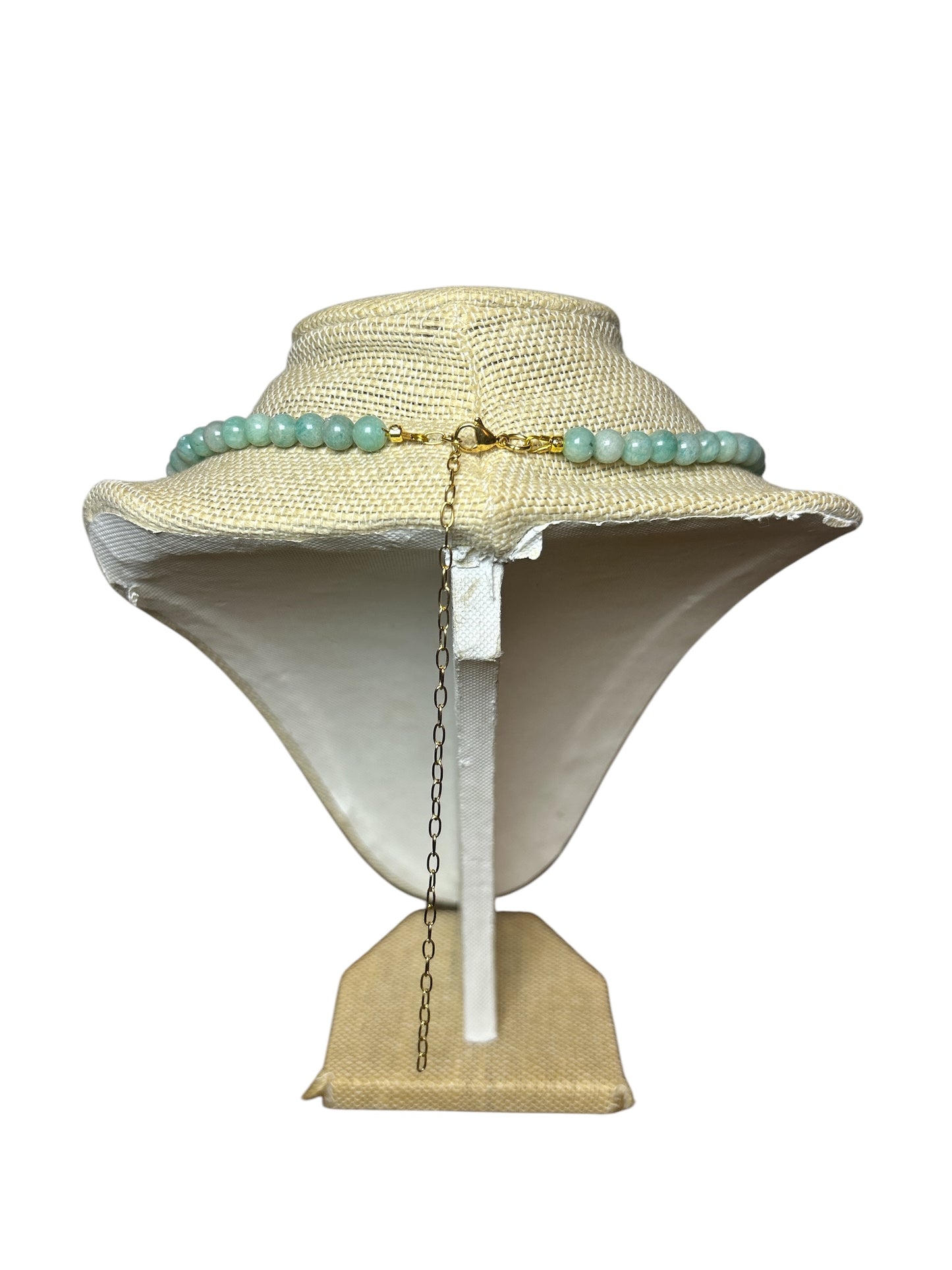 Aphrodite: Amazonite+Freshwater Pearl Necklace