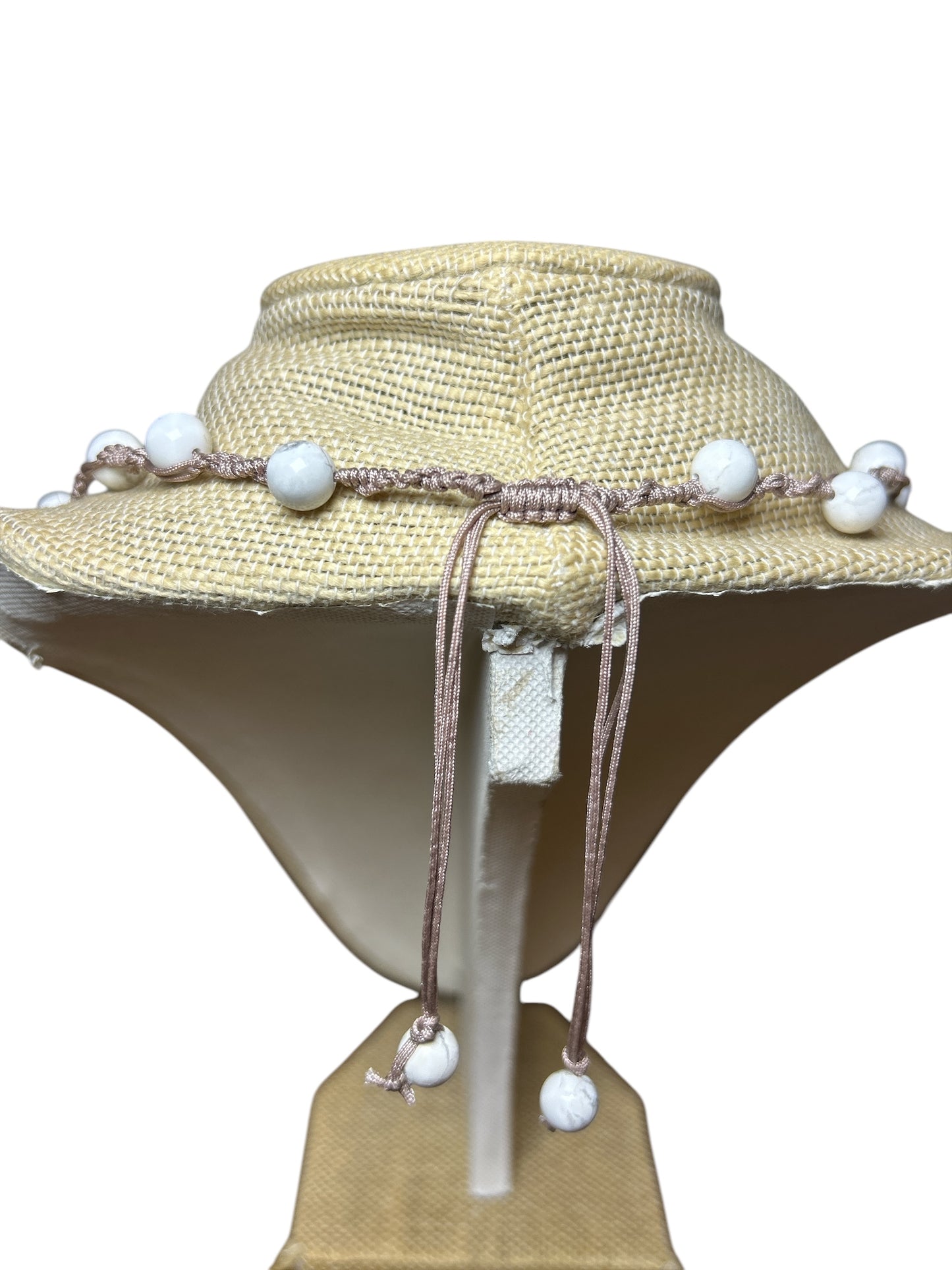 Macrame Necklace: Shark Tooth+Howlite