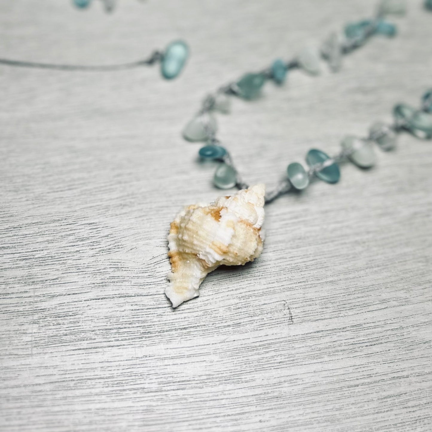 Murex + Recycled Glass Necklace