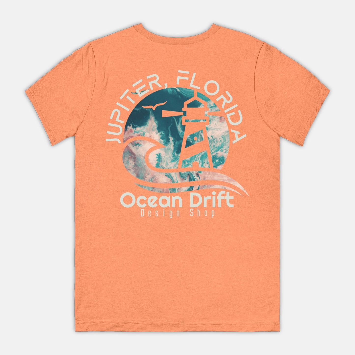 SUPER SOFT Ocean Drift Tee (Teal/Pink Back Logo/Unisex)
