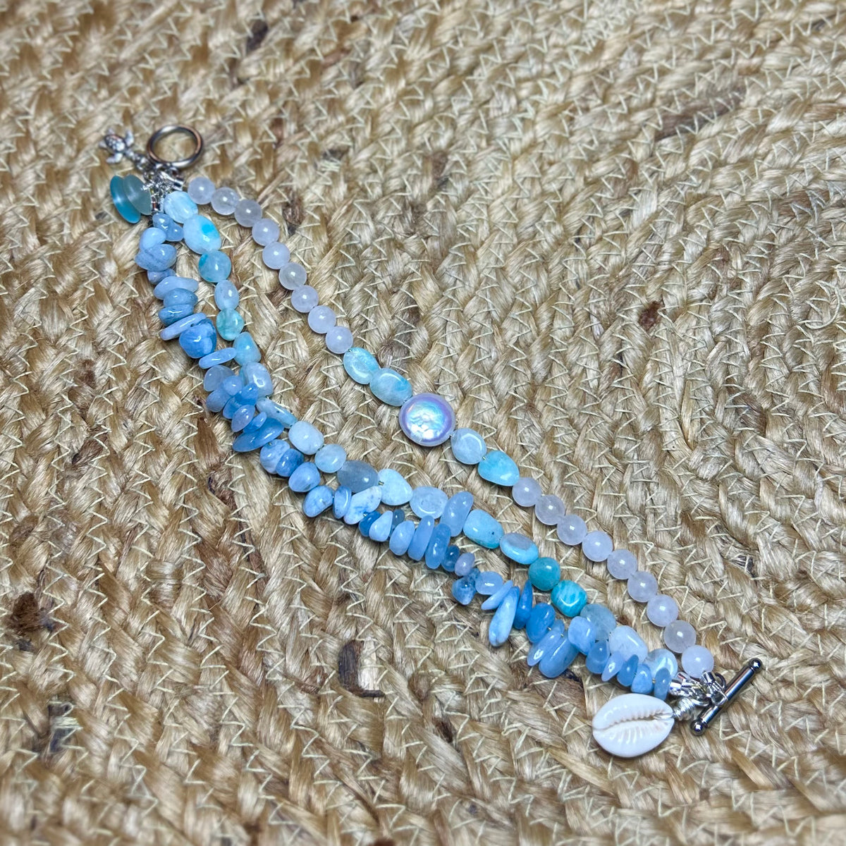 Aquamarine Trio Bracelet