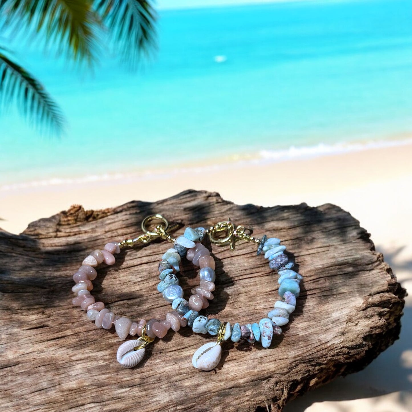 Moonstone & Cowrie Bracelet