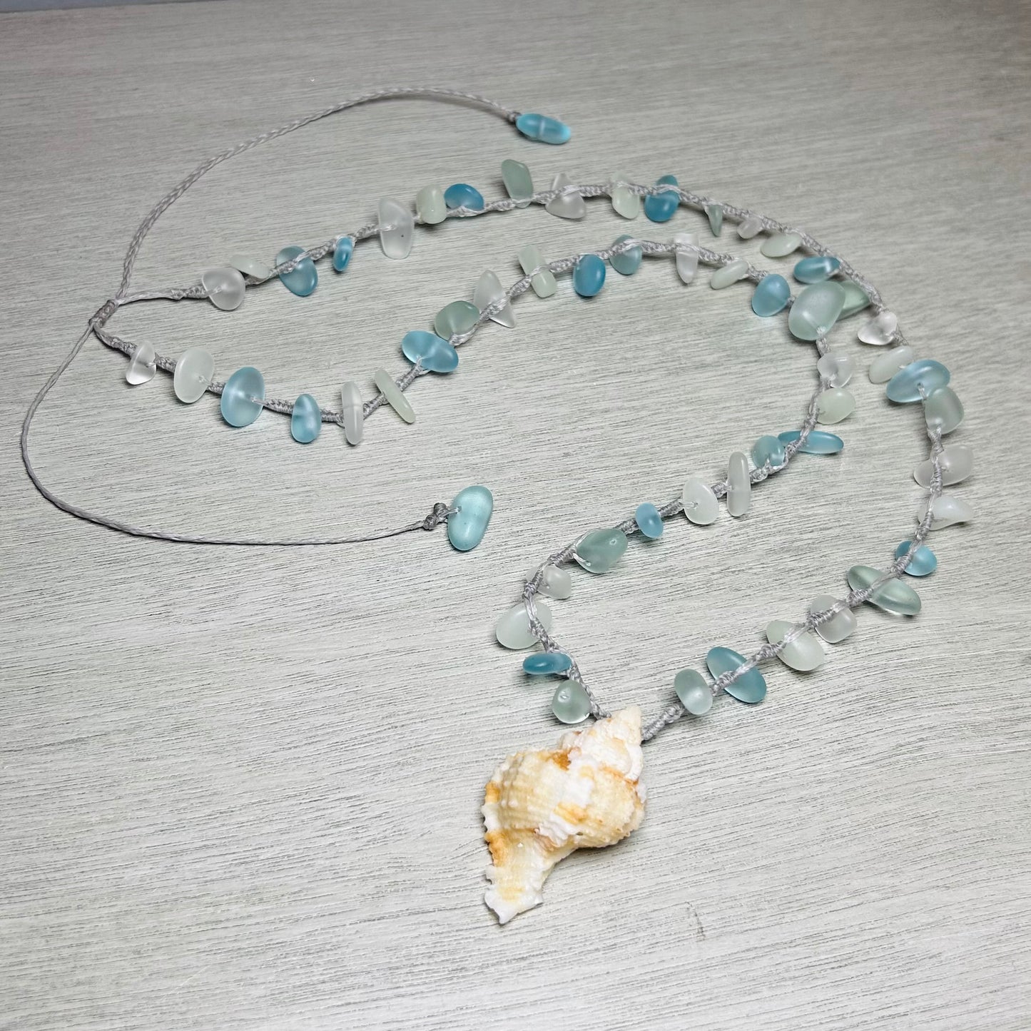 Murex + Recycled Glass Necklace