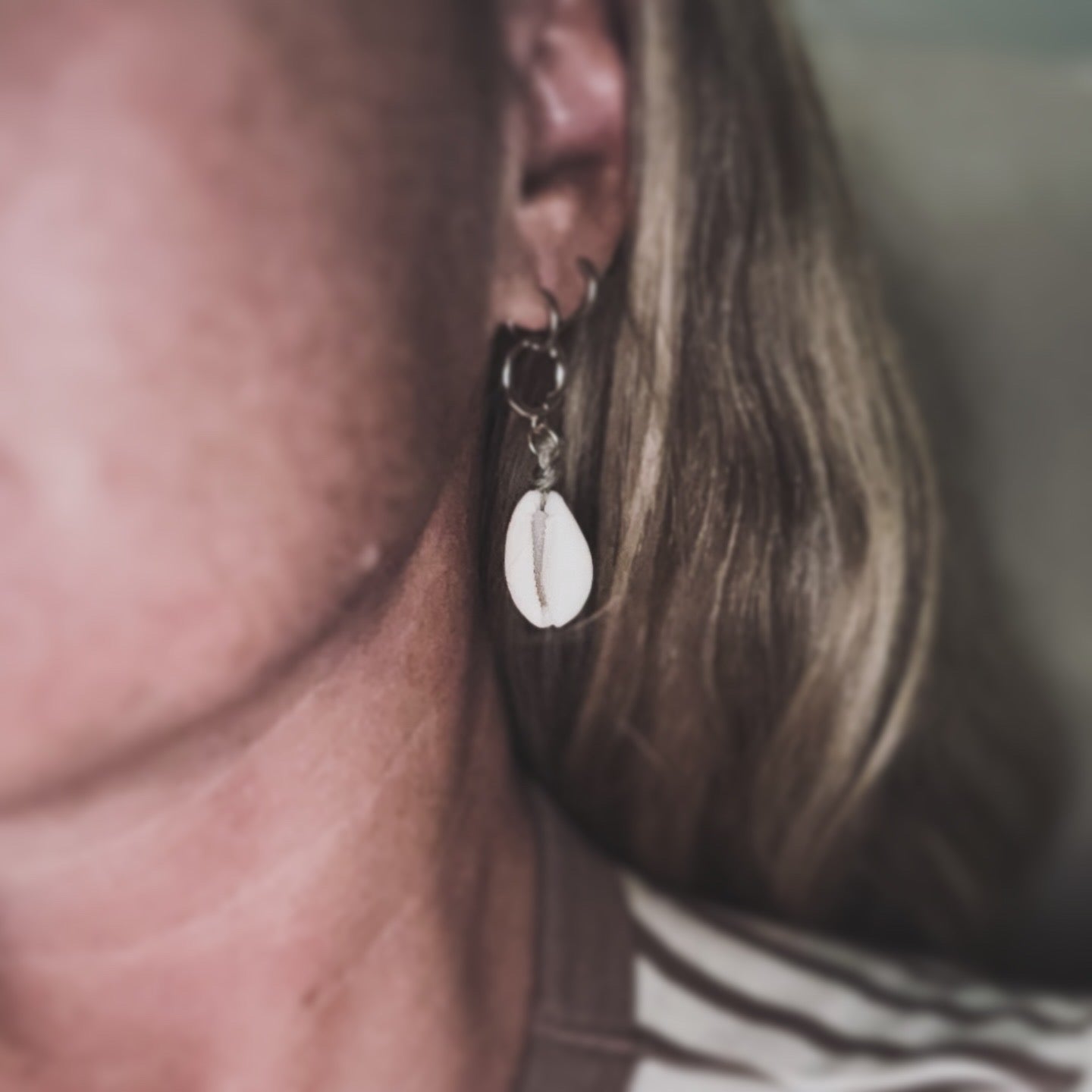 Cowrie Hoops