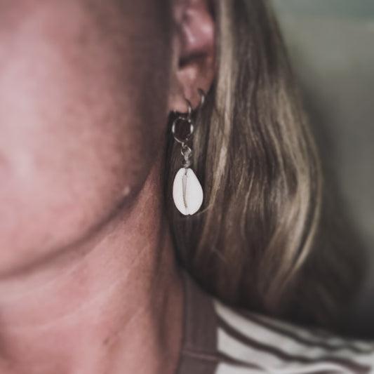 Cowrie Hoops
