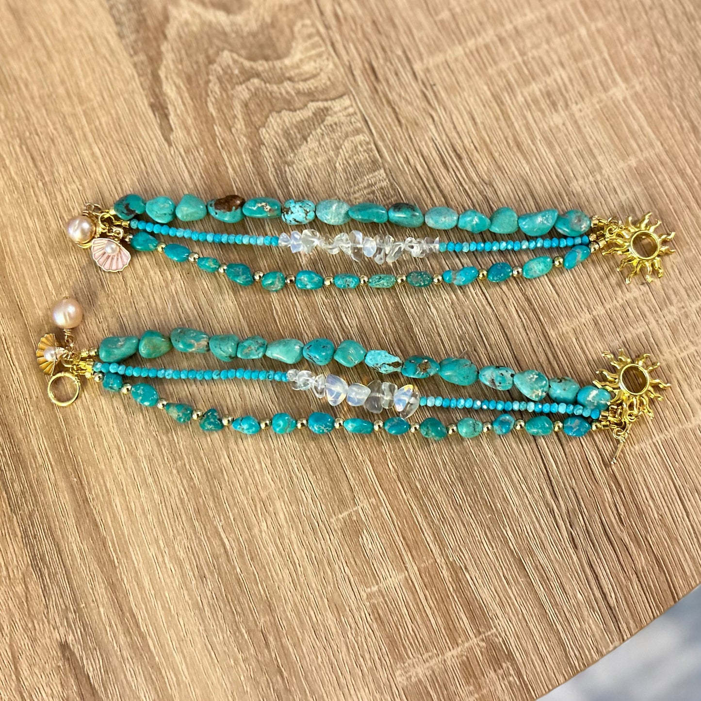 Blue Turquoise Trio Bracelet