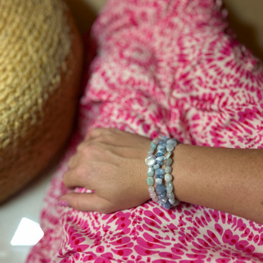 Aquamarine Trio Bracelet