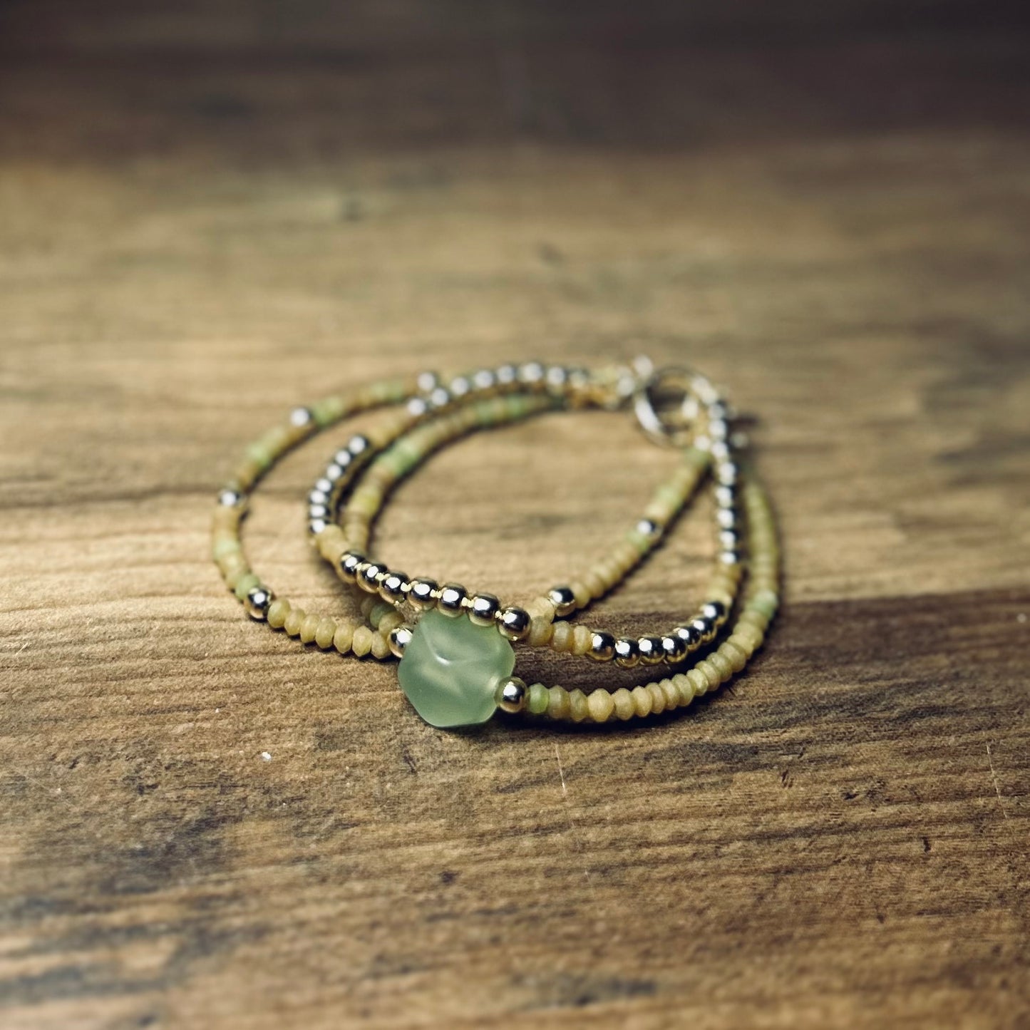 Golden Jade Cube Bracelet