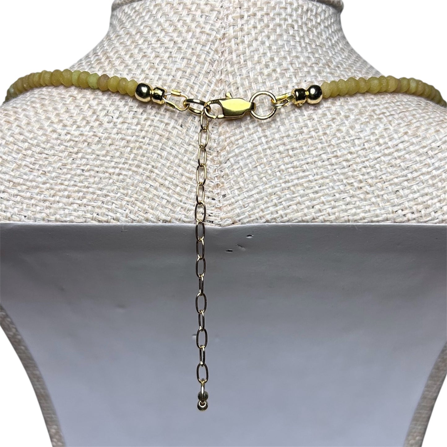 Golden Jade Cube Necklace