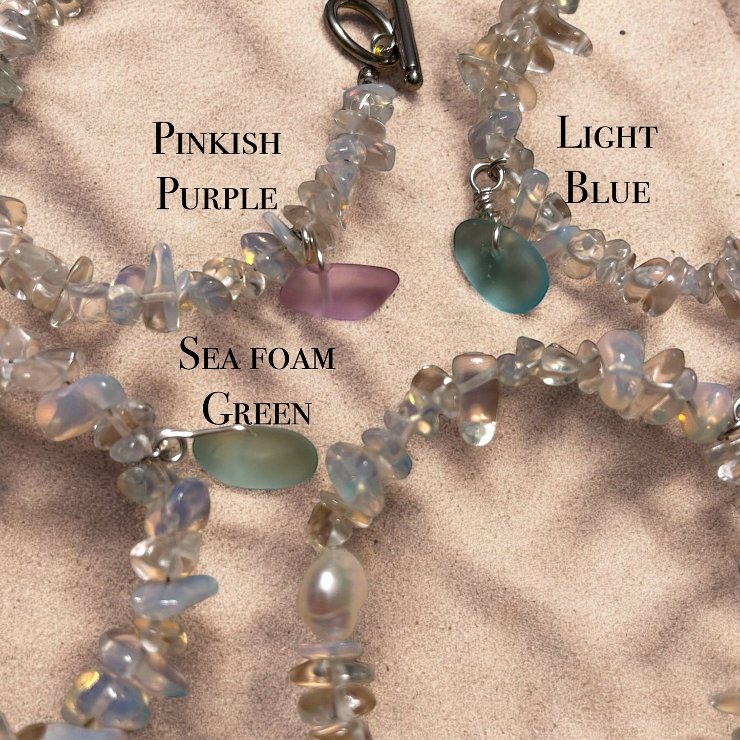 Opal, Pearl & Seaglass Bracelet