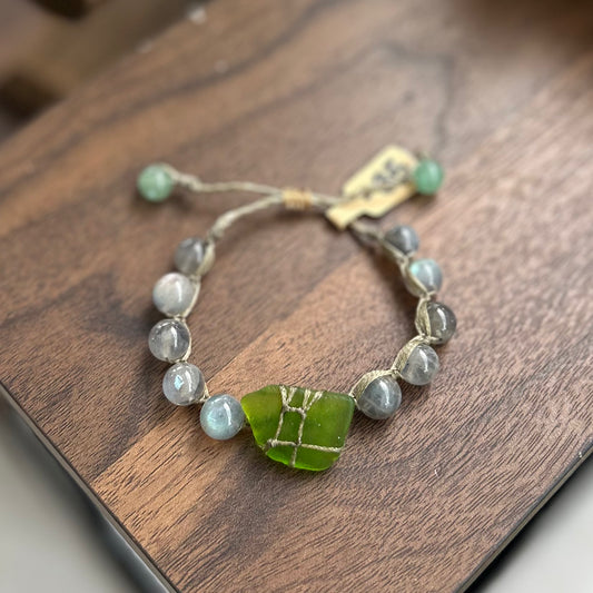 Genuine Sea Glass + Stone
