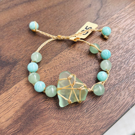 Genuine Sea Glass + Stone