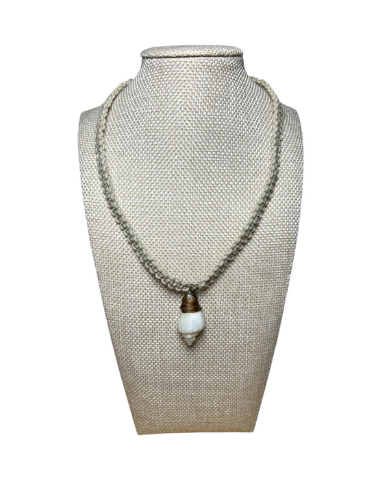 Hemp Macrame Sea Shell Choker