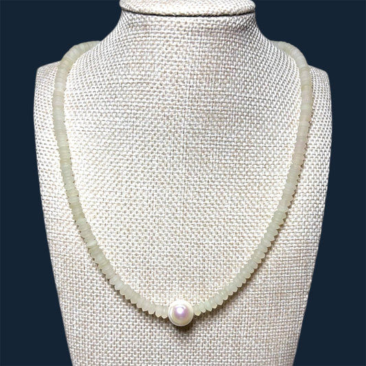 Milky Jade Pearl Necklace
