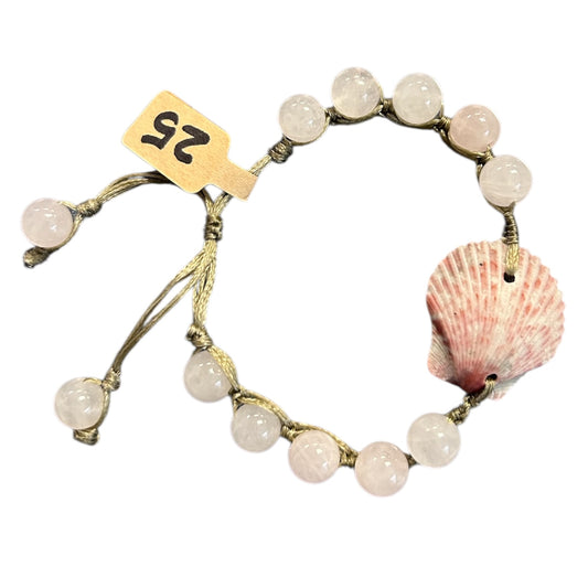 Scallop Shell + Stone Bracelet