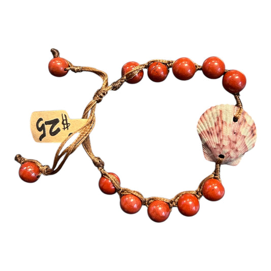 Scallop Shell + Stone Bracelet