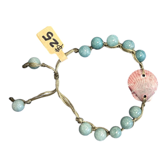 Scallop Shell + Stone Bracelet