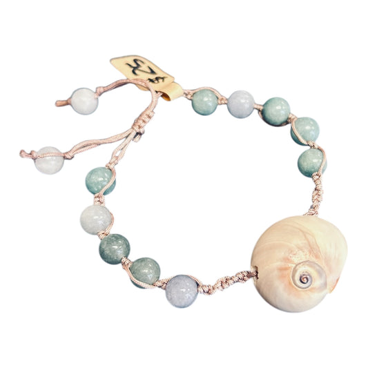 Moon Snail & Stone Bracelet
