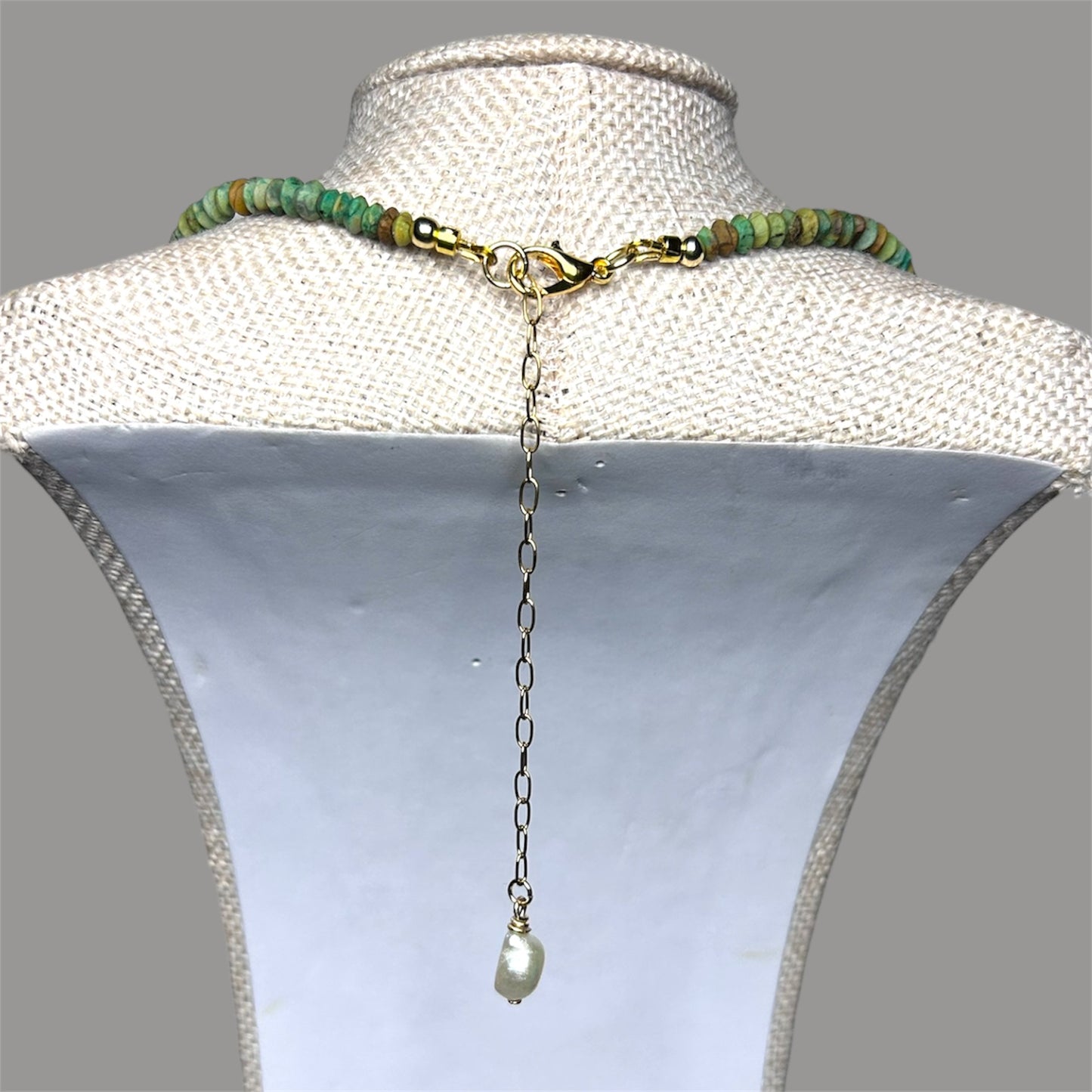 Baroque Freshwater Pearl + African Turquoise