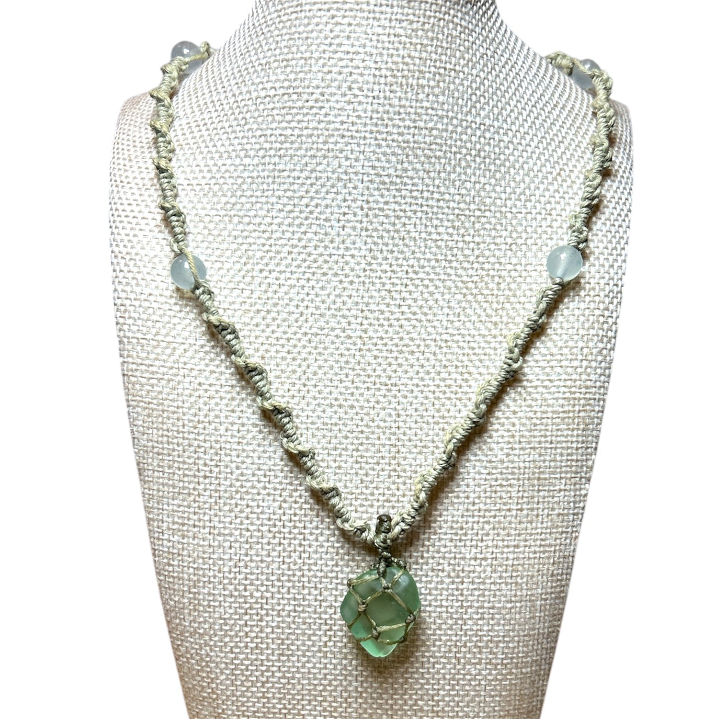 Sea Glass & Hemp Necklace