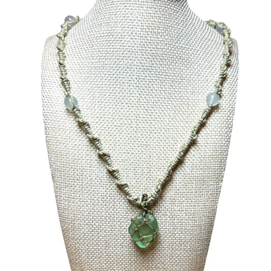 Sea Glass & Hemp Necklace