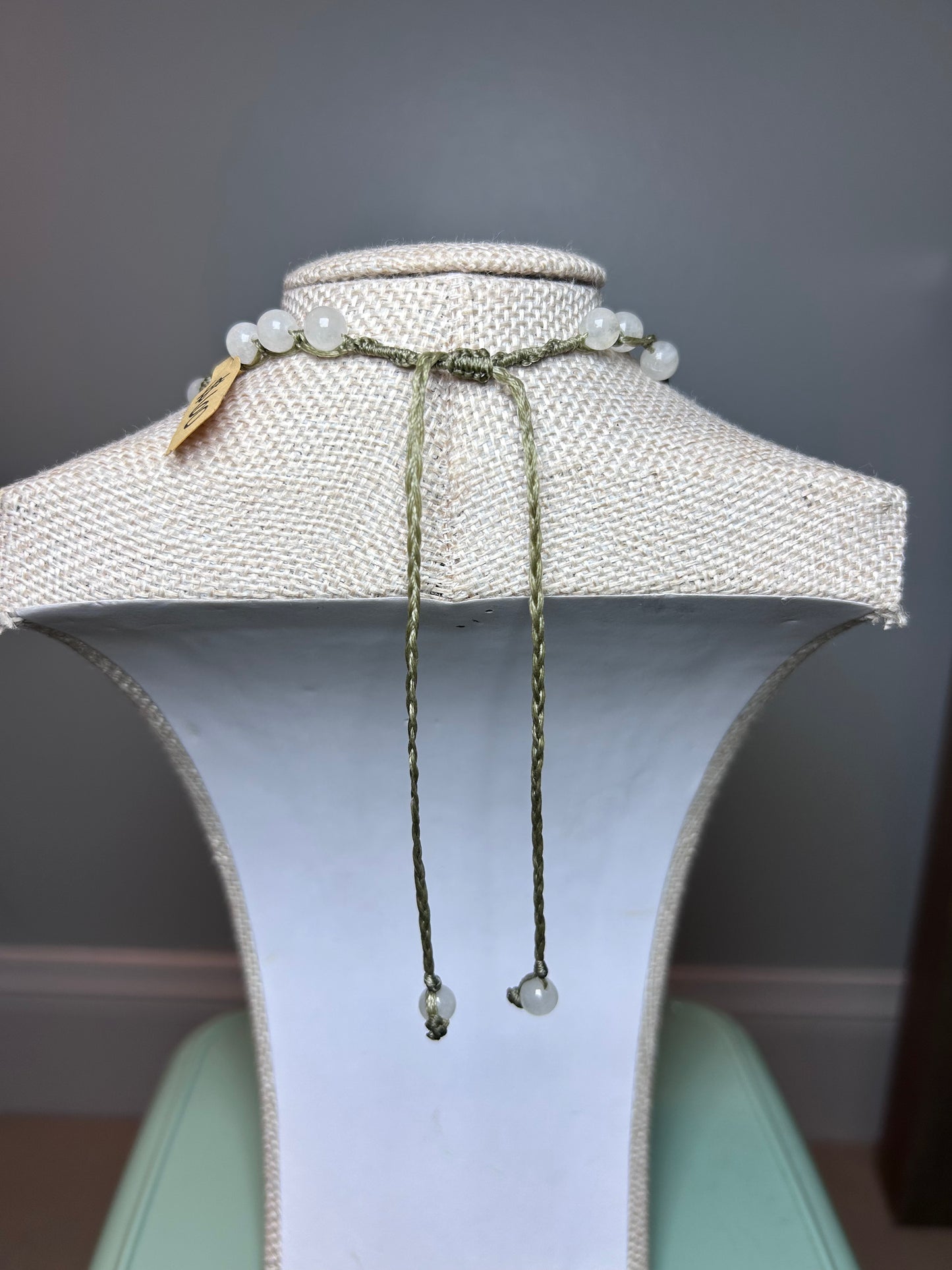 Sea Glass + Metal Disc + Stones Long Necklace