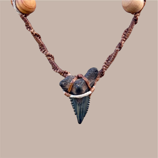 SnaggleTooth Shark+ Wood Necklace
