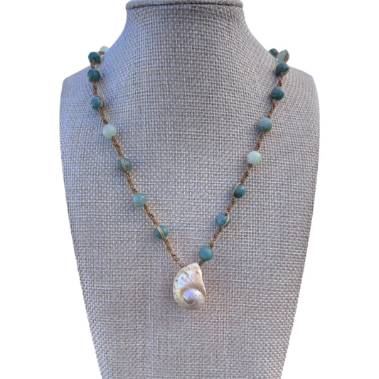 Nautica Shell + Stone Necklace