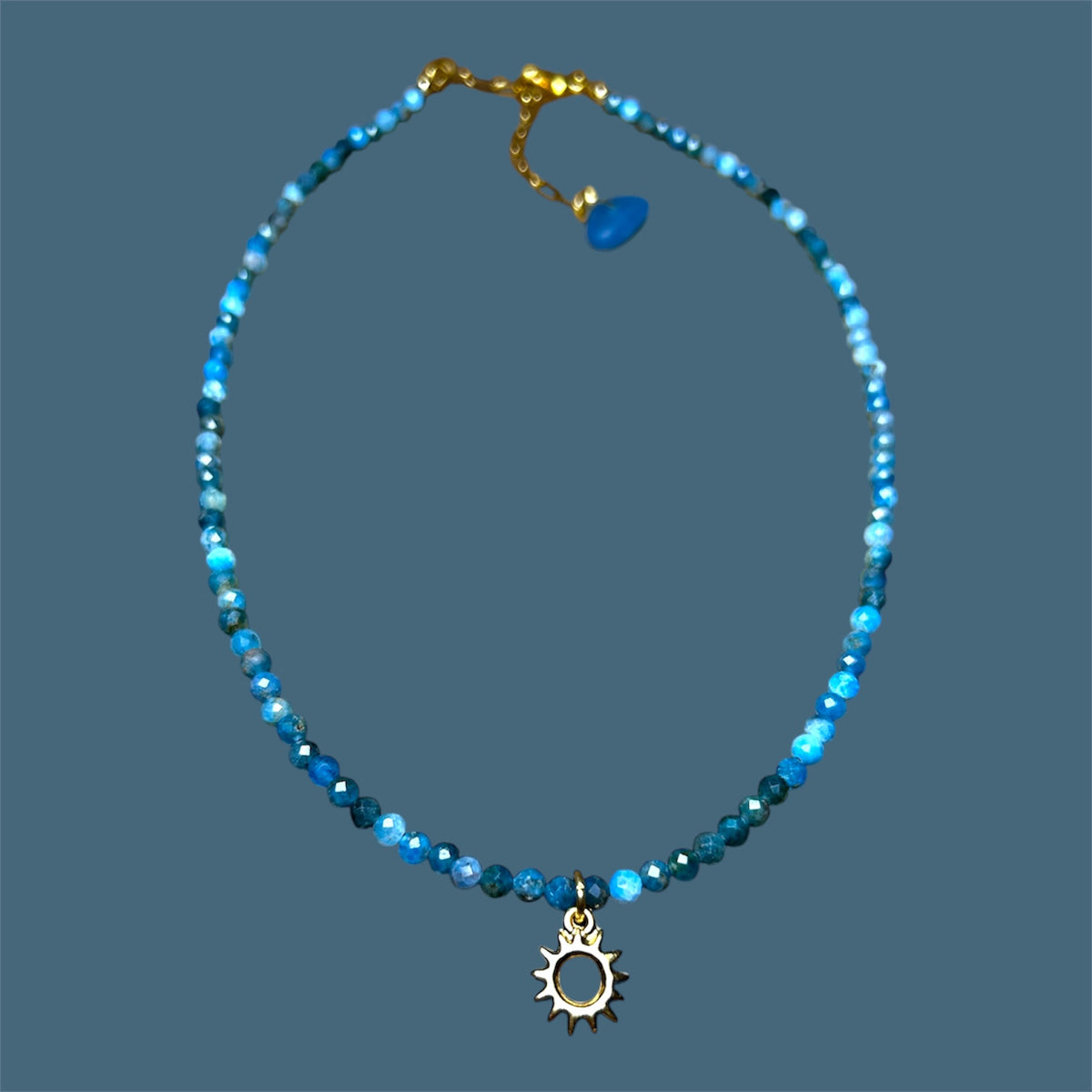 Apatite Stone + Sun Necklace