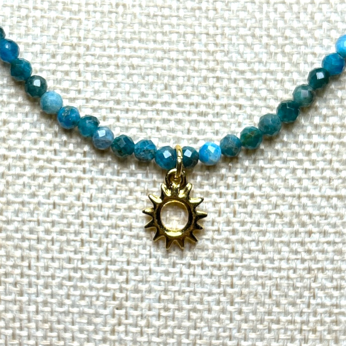 Apatite Stone + Sun Necklace