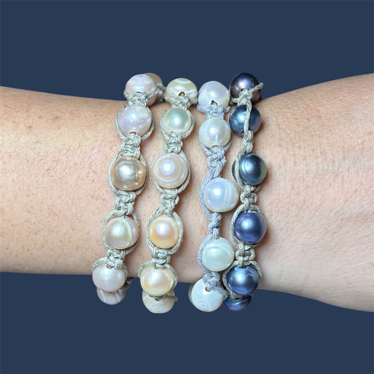 Pearl & Hemp Bracelet