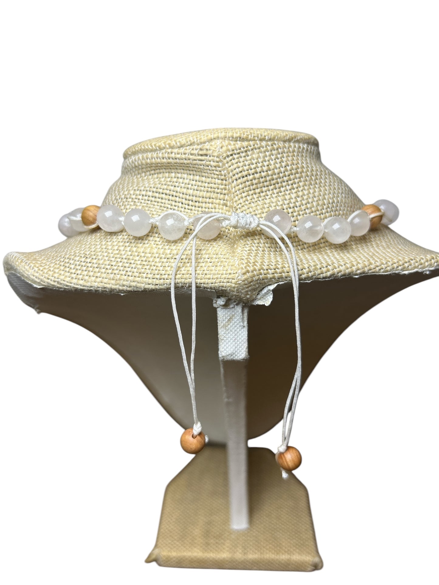 Macrame Necklace: Shark Tooth+Rose Quartz