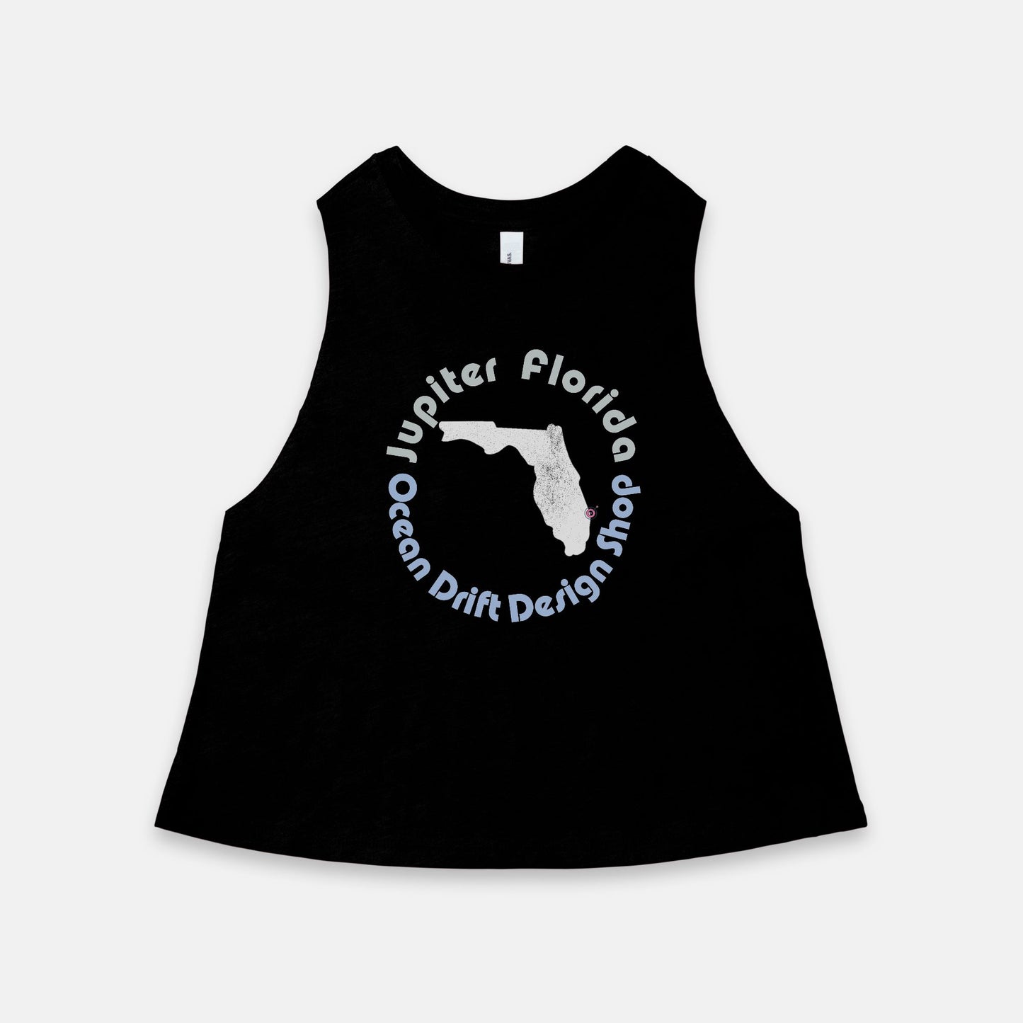 Jupiter Florida Light Logo Racerback Cropped Tank