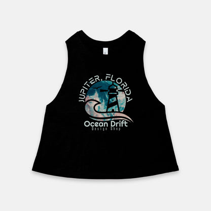 Women’s Ocean Drift Racerback Cropped Tank